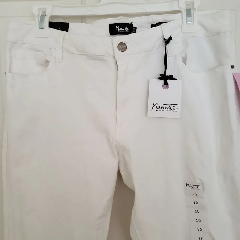 Nanette Lepore‎ Canal Flare White Jeans Size 10/30 New with Tags